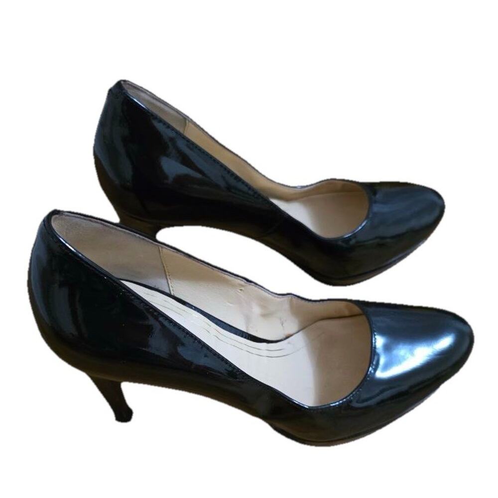 Cole Haan Nke Air Black Patent Leather Heels Pumps Size US 7 B S000029